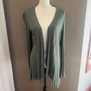 H.I.P. Women's Army Green Cardigan, Long Sleeve, Size Large